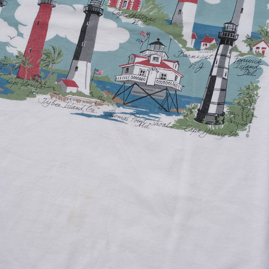 Vintage 1991 Lighthouse T-Shirt Medium