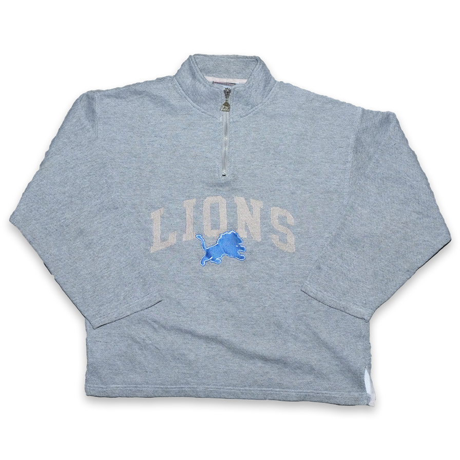 Vintage Detroit Lions Q-Zip Sweater Medium - Double Double Vintage
