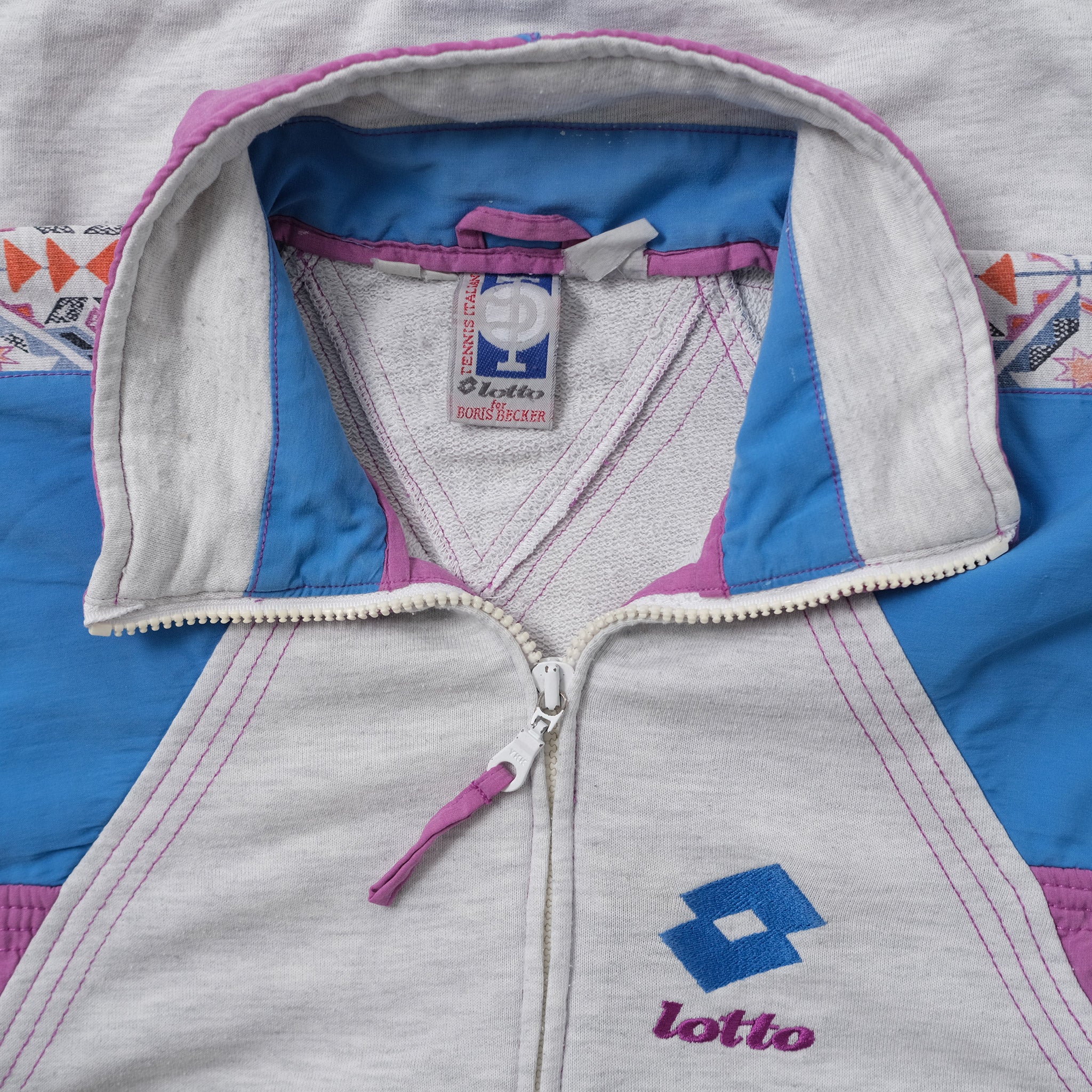 Vintage Lotto Boris Becker Sweat Jacket Large | Double