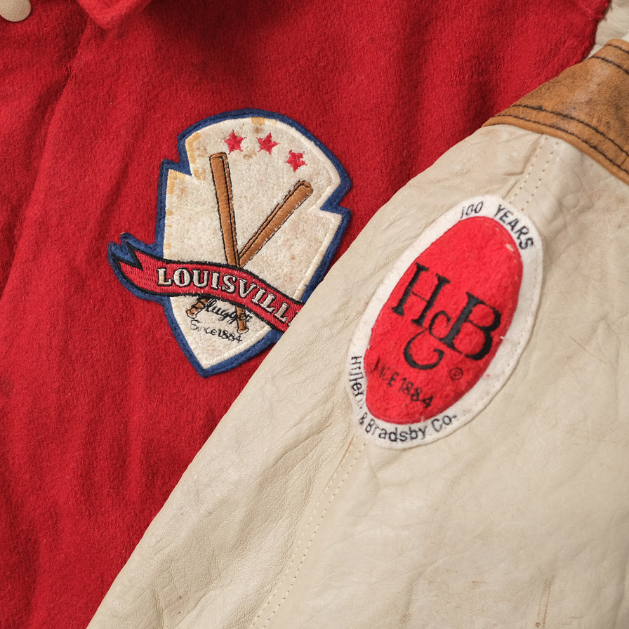 Vintage Louisville College Wool Leather Jacket Small