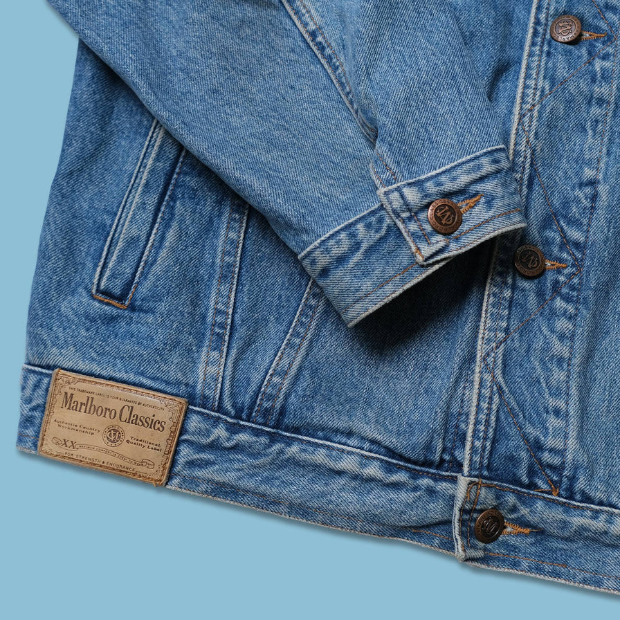 Vintage Marlboro Denim Jacket Large Double Double Vintage