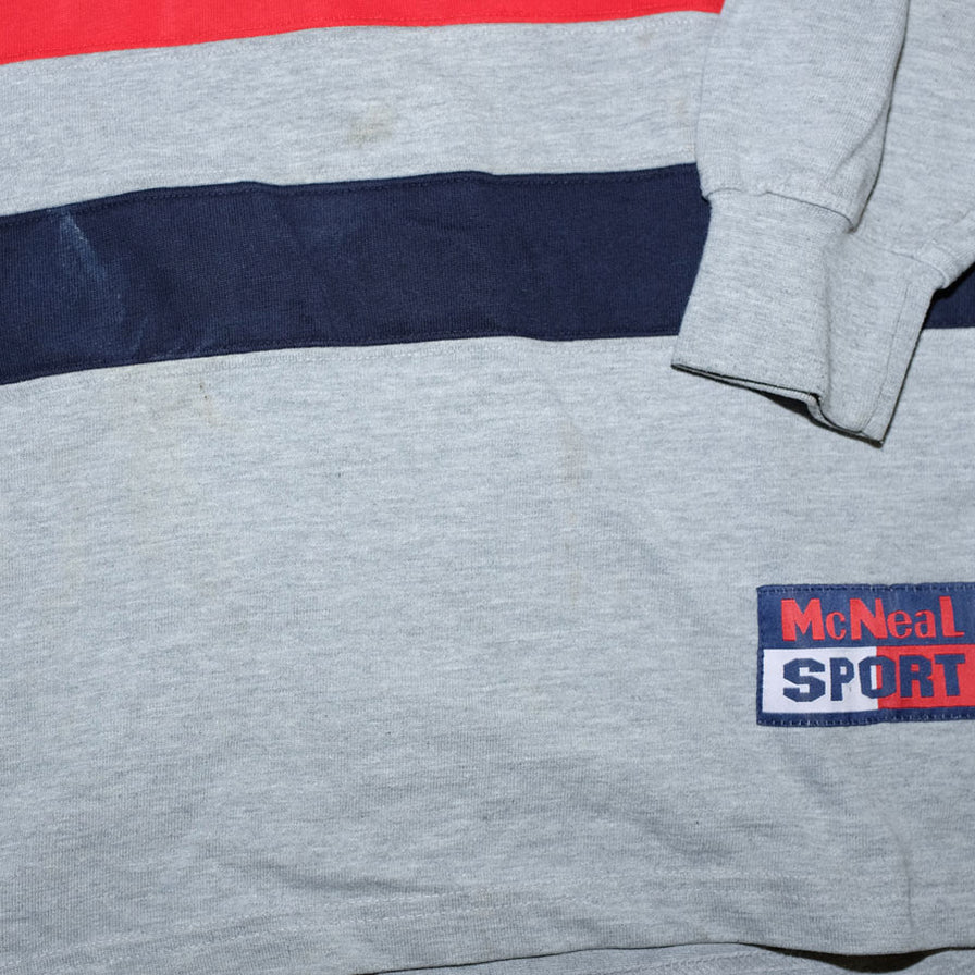 Vintage Striped Long Polo XLarge - Double Double Vintage