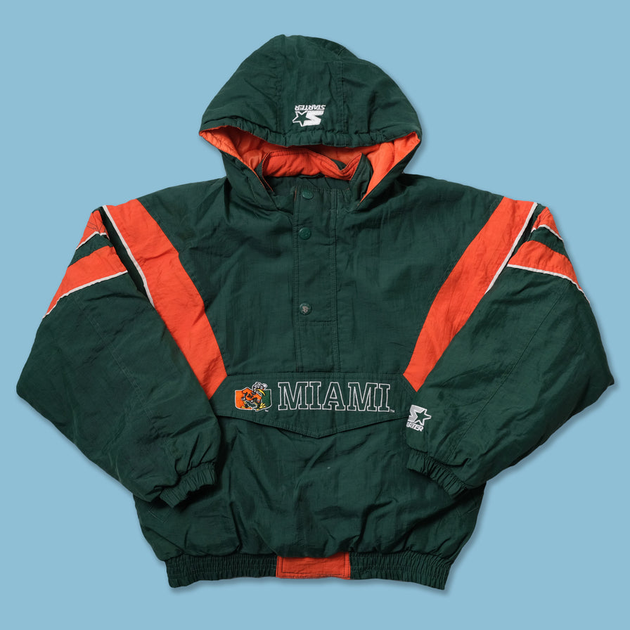 Vintage Women s Starter Miami Hurricanes Anorak Small Double