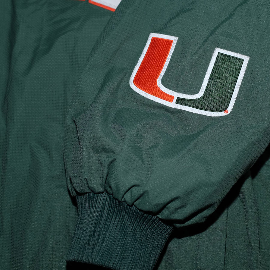 Majestic University of Miami Jacket Large - Double Double Vintage