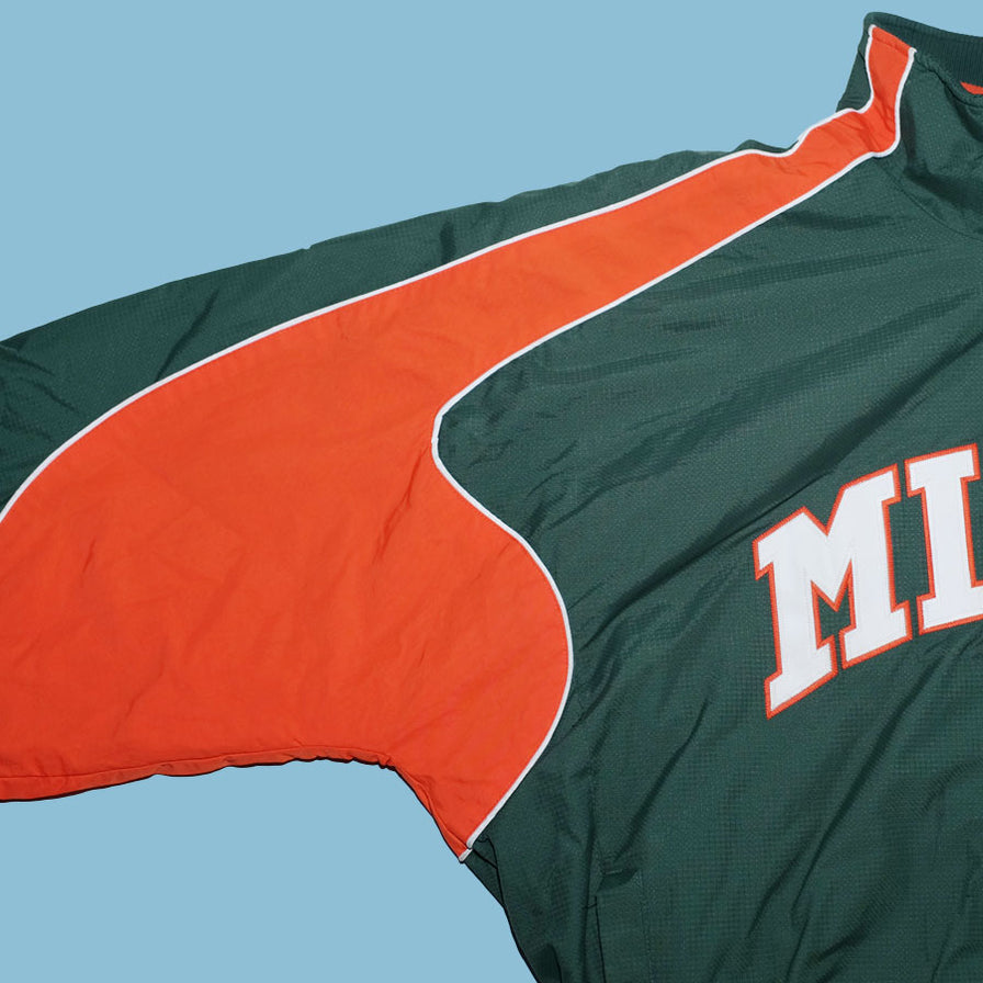 Majestic University of Miami Jacket Large - Double Double Vintage