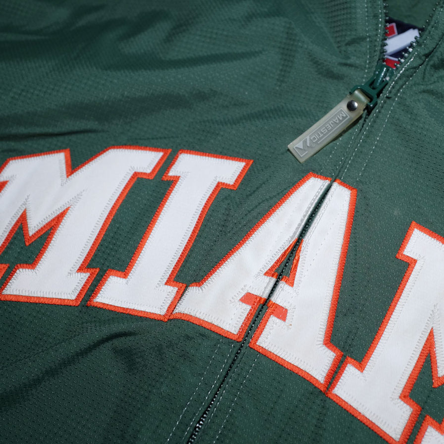 Majestic University of Miami Jacket Large - Double Double Vintage