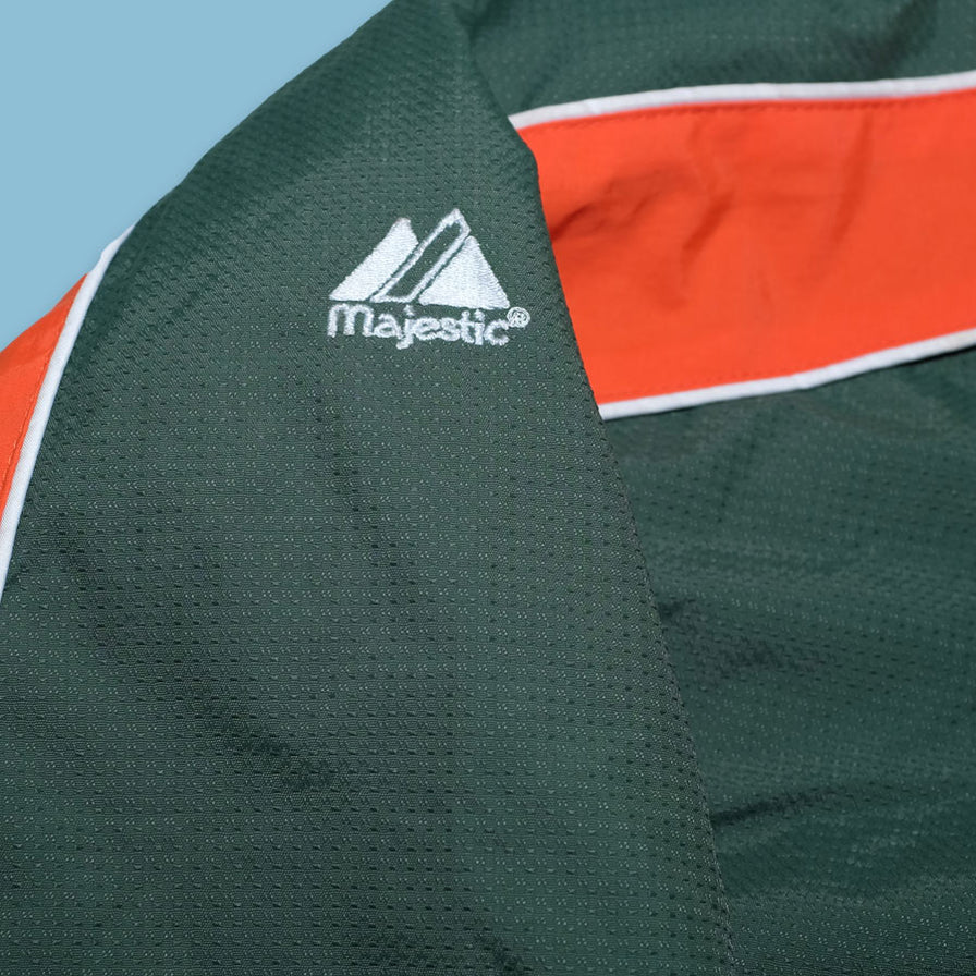 Majestic University of Miami Jacket Large - Double Double Vintage
