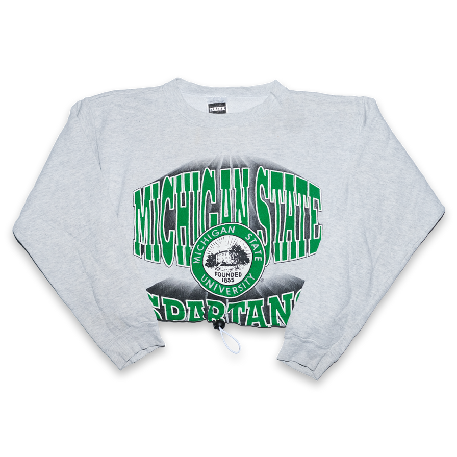 Vintage Women's Michigan State Cropped Sweater Onesize