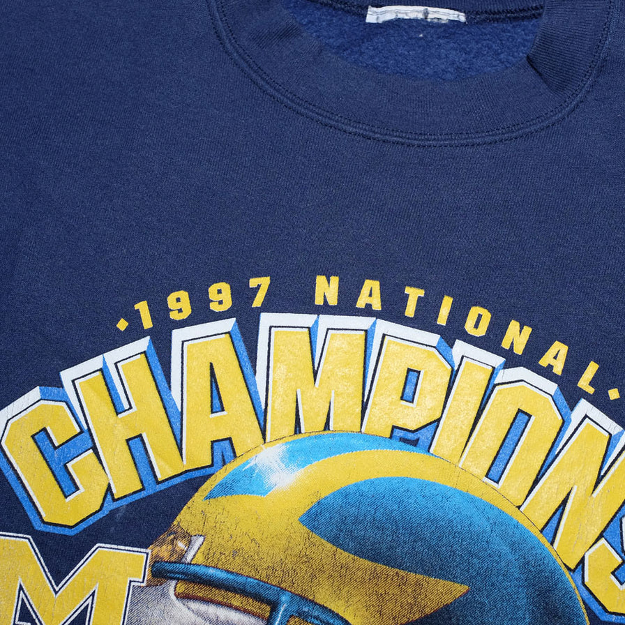 Vintage Michigan Wolverines 1997 Sweater Large - Double Double Vintage