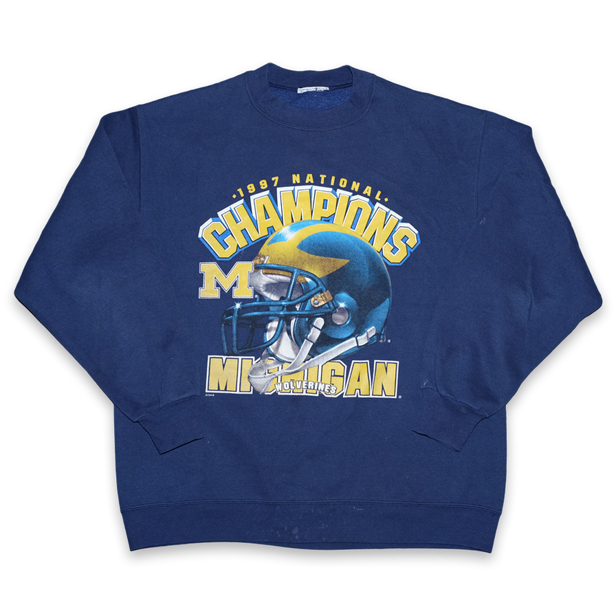Vintage Michigan Wolverines 1997 Sweater Large - Double Double Vintage