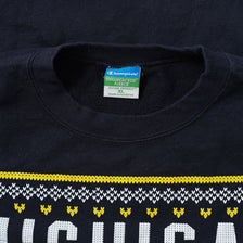 Vintage Champion Michigan Wolverines Sweater XLarge