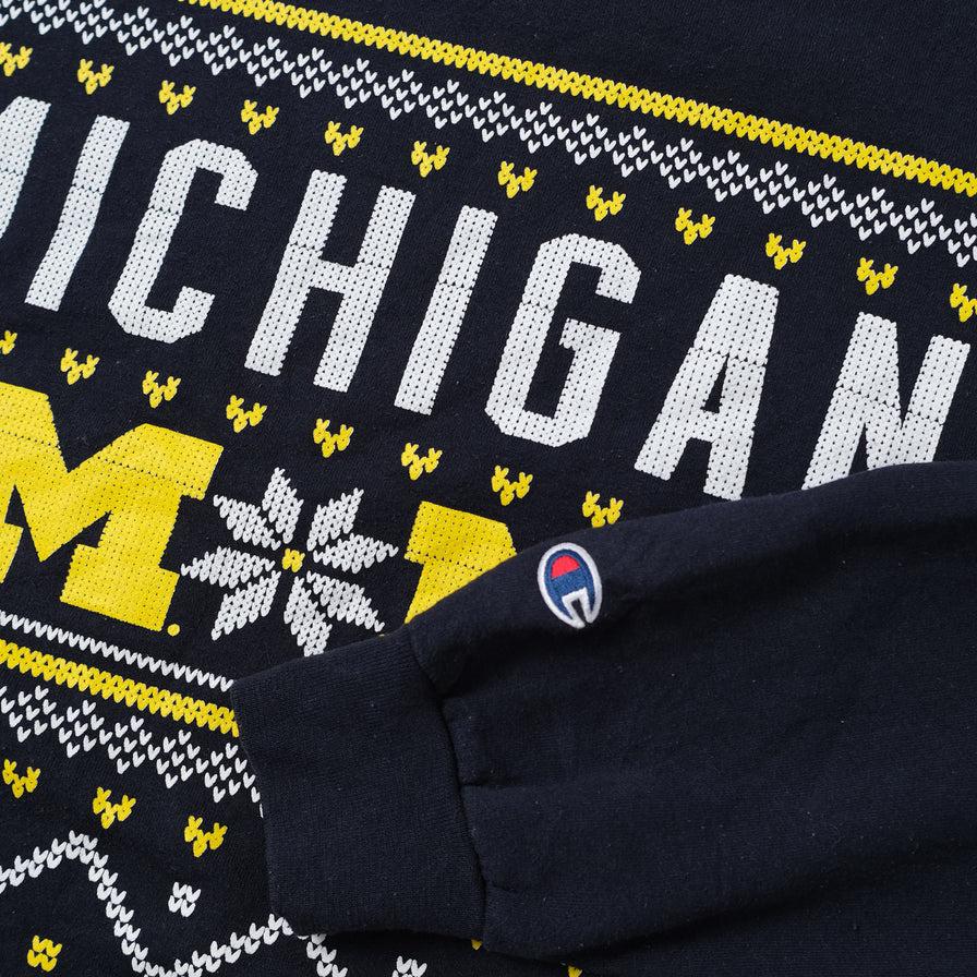 Vintage Champion Michigan Wolverines Sweater XLarge