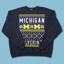 Vintage Champion Michigan Wolverines Sweater XLarge