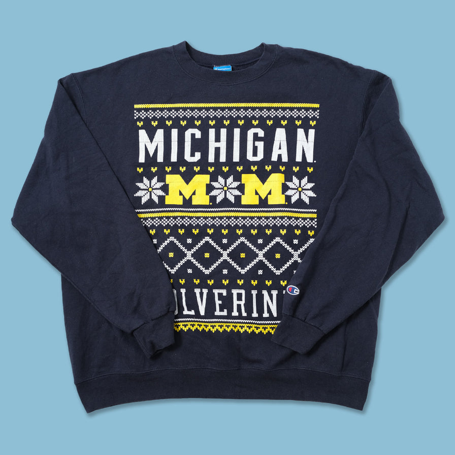 Vintage Champion Michigan Wolverines Sweater XLarge