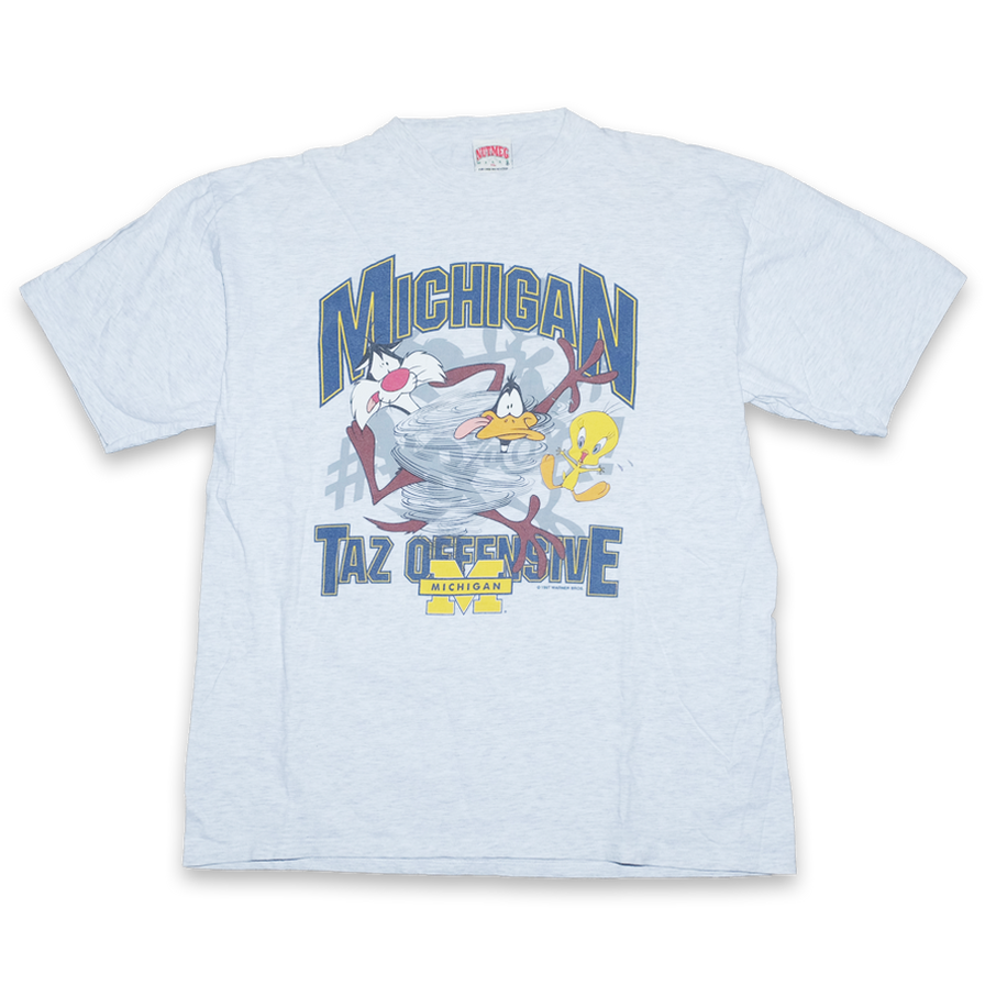 Vintage 1997 Looney Tunes Michigan Wolverines T-Shirt XLarge