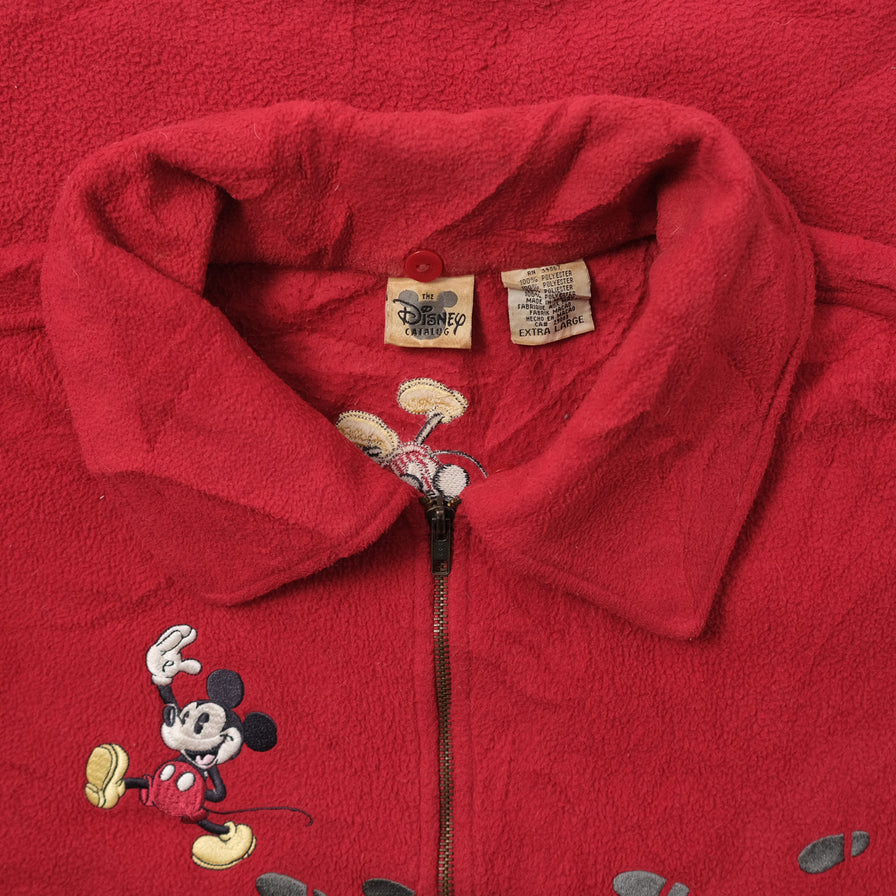 Vintage Mickey Mouse Fleece Jacket XLarge