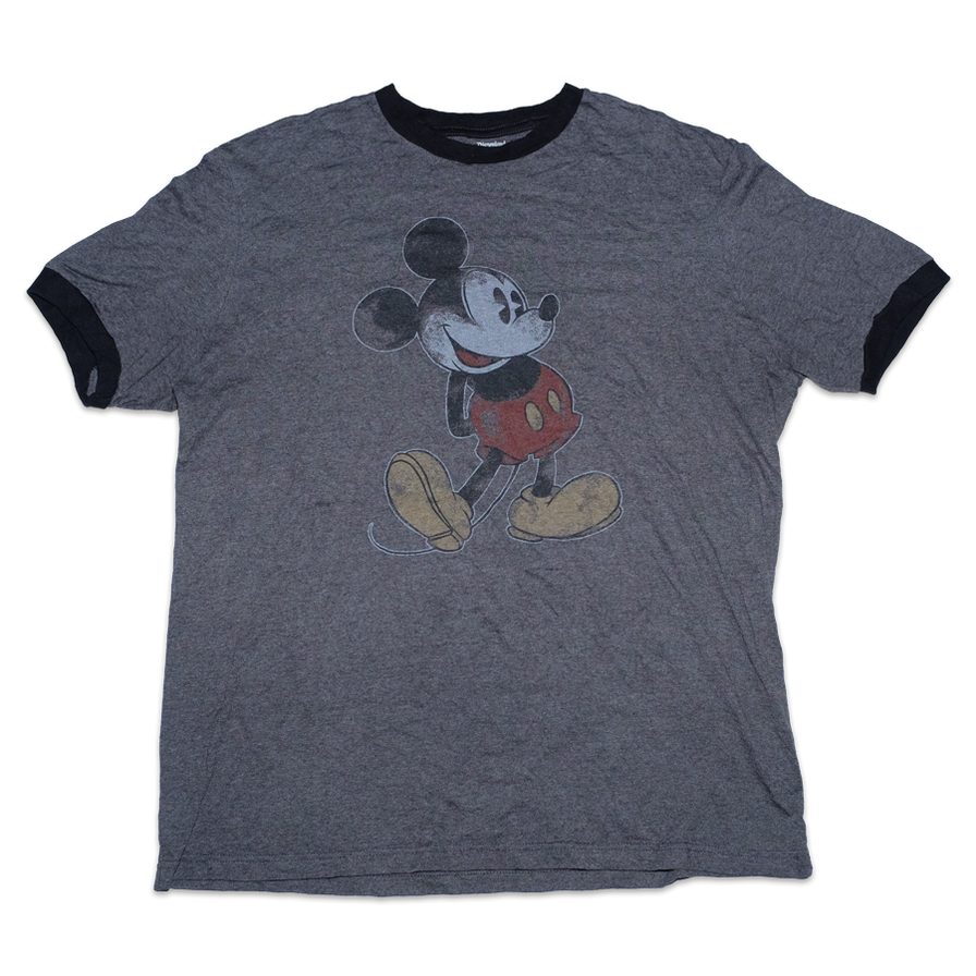 Vintage Mickey Mouse Ringer T-Shirt Large - Double Double Vintage