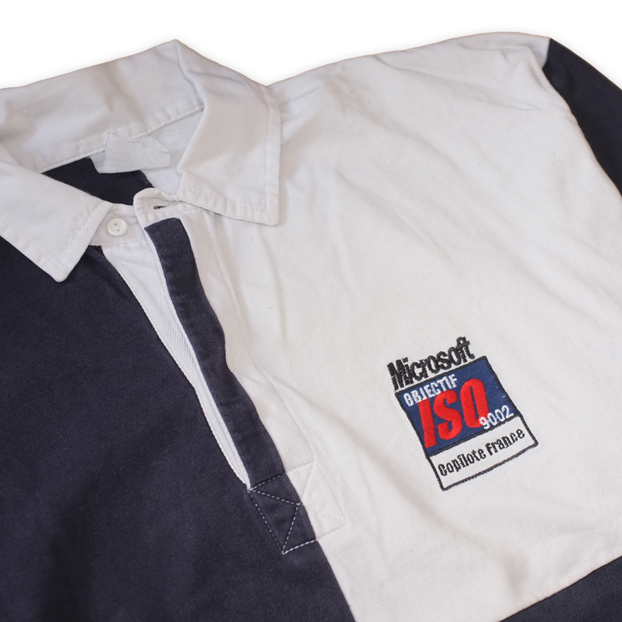 Microsoft Rugby Polo Longsleeve XLarge - Double Double Vintage