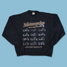 Vintage Live To Ride Motorcycle Sweater Large