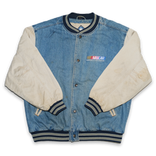 Vintage Nascar Denim College Jacket XLarge