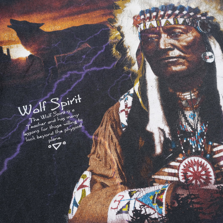 Vintage Wolf Spirit T-Shirt XLarge