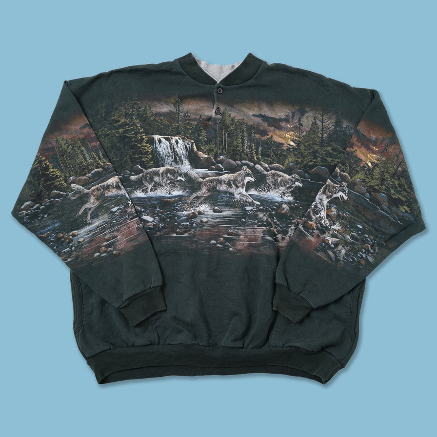 Vintage Wolves Sweater XXLarge