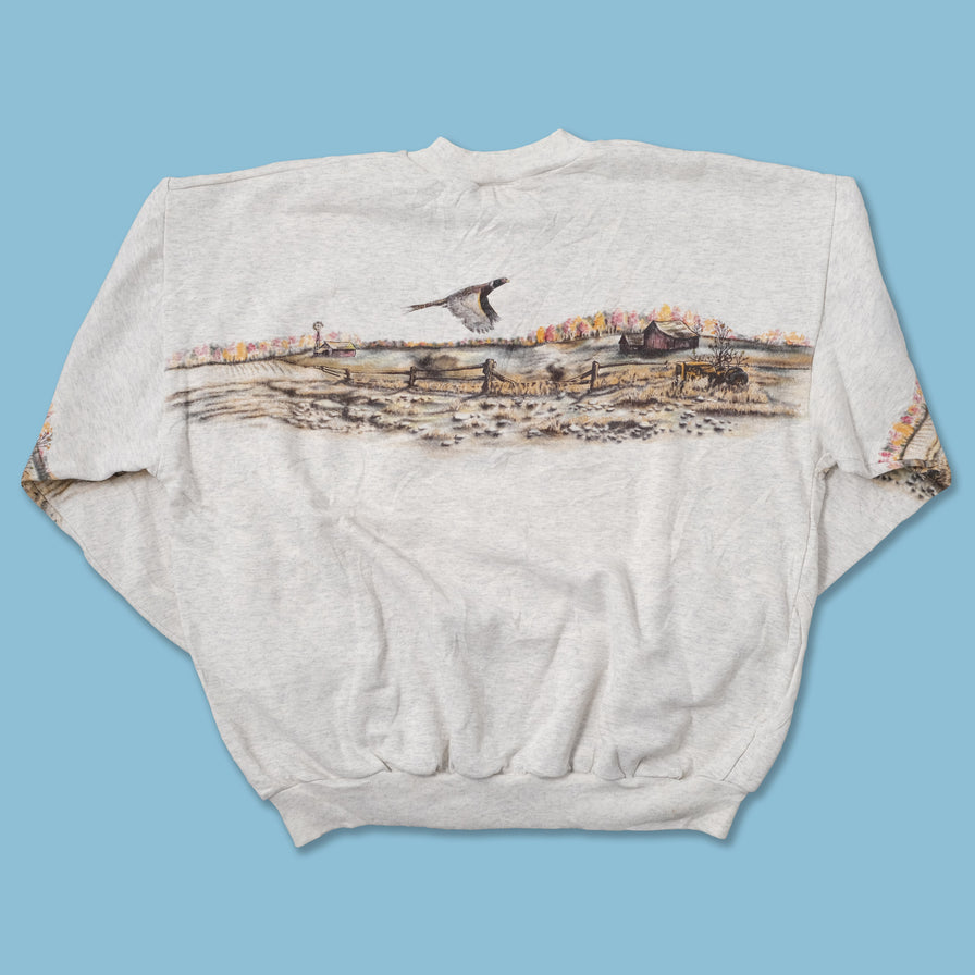 Vintage Peacock Sweater XLarge