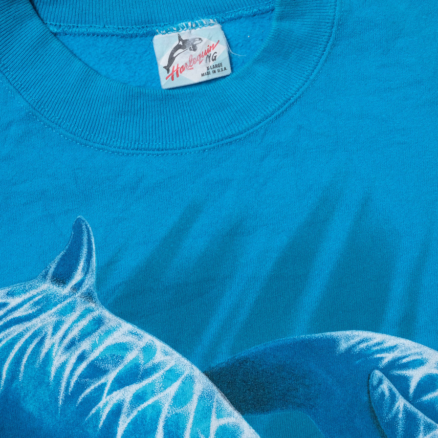 Vintage Dolphins Sweater XLarge