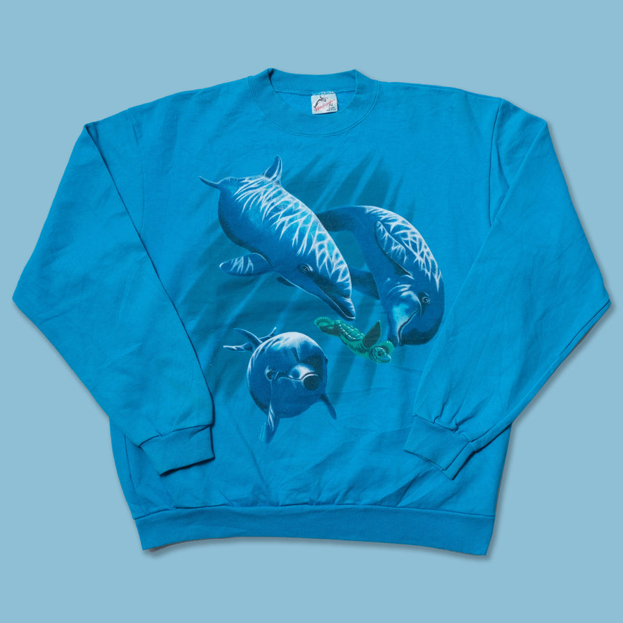 Vintage Dolphins Sweater XLarge