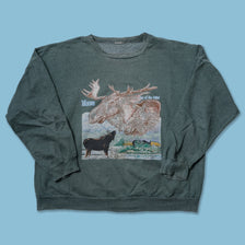 Vintage Moose Sweater Medium / Large