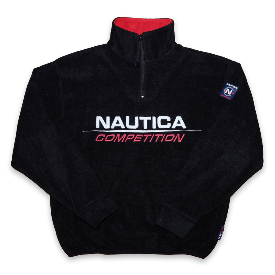 Vintage Nautica Competition Half Zip Fleece Medium Double Double Vintage