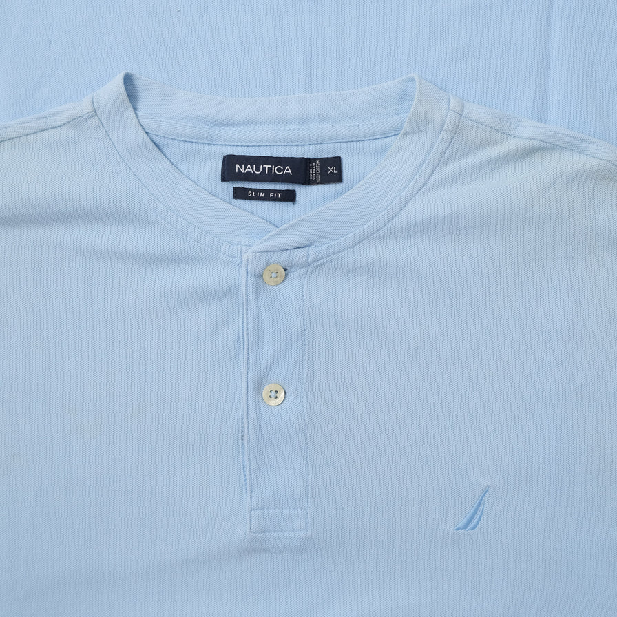 Vintage Nautica Button T-Shirt XLarge