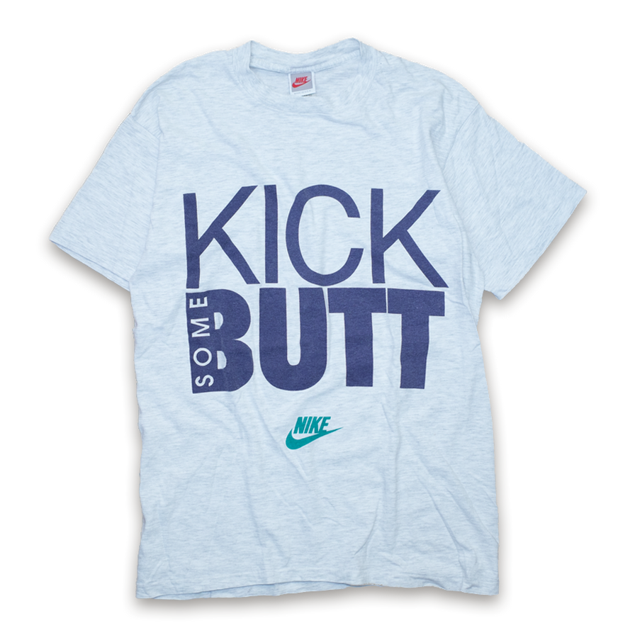 Rare Nike Kick Some Butt T Shirt Medium Large Double Double Vintage