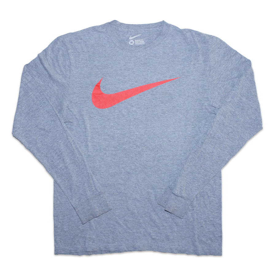 Vintage Nike Big Swoosh Longsleeve Medium - Double Double Vintage