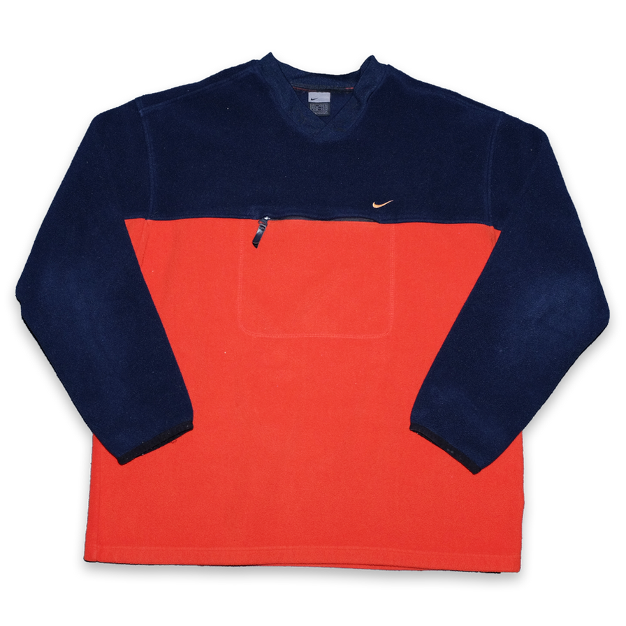 Vintage Nike V-Neck Fleece Large