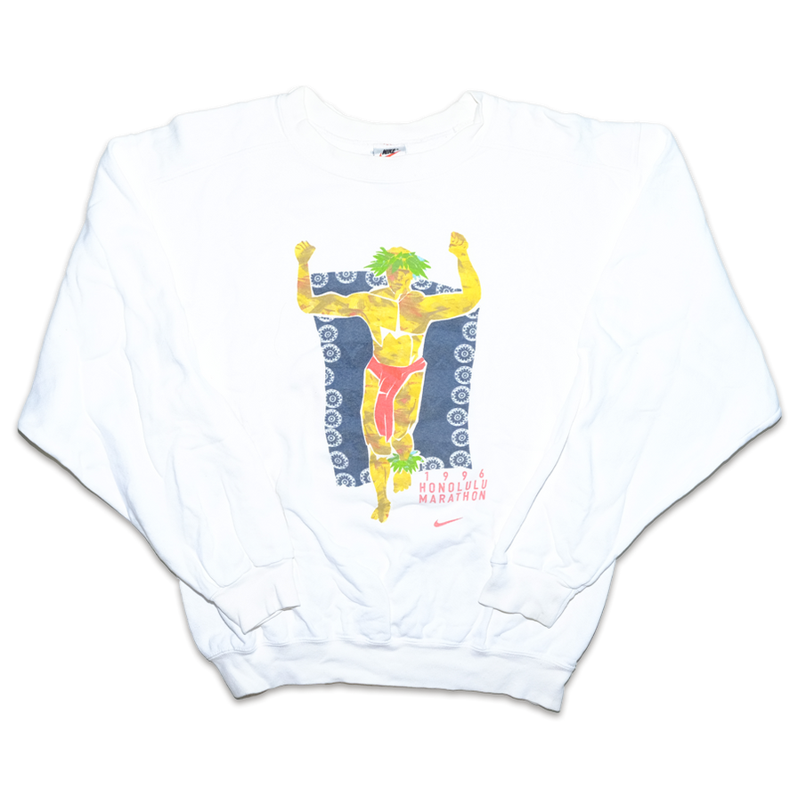 Vintage Nike Sweater Honululu Marathon 1996 Small - Double Double Vintage