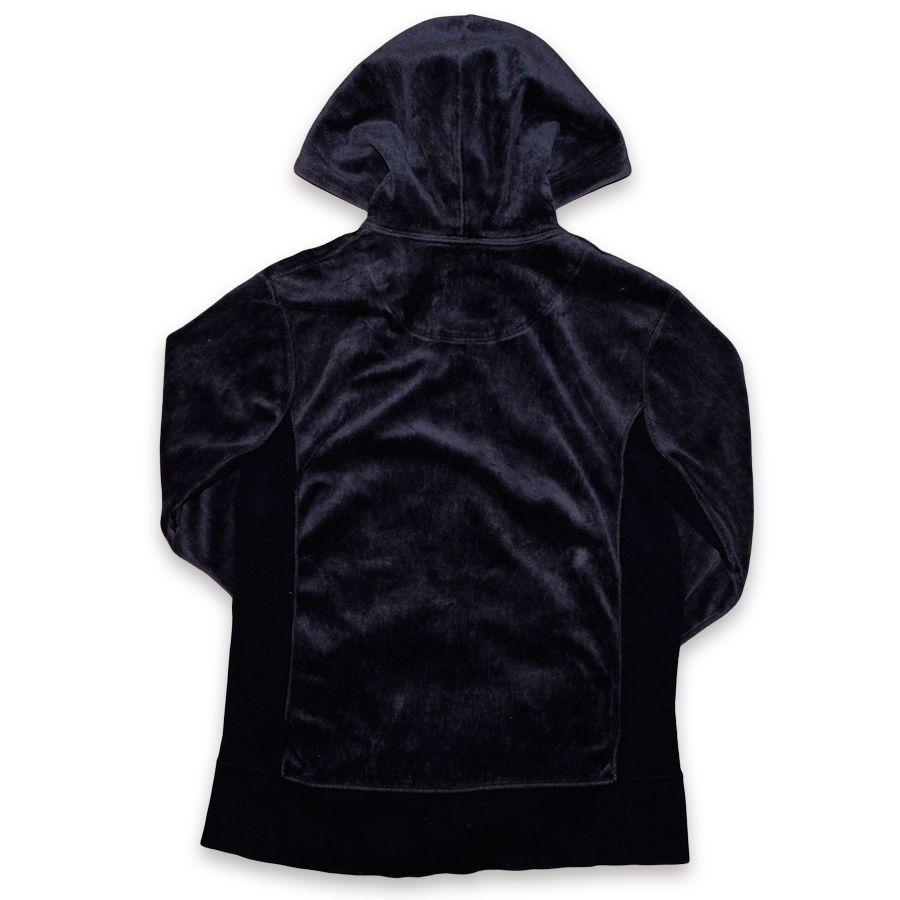 Womens Vintage Nike Velour Zip Hoodie Small | Double Double Vintage