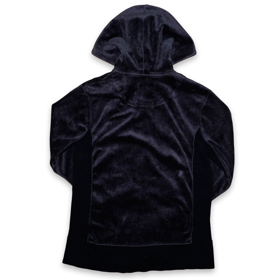 Womens Vintage Nike Velour Zip Hoodie Small - Double Double Vintage