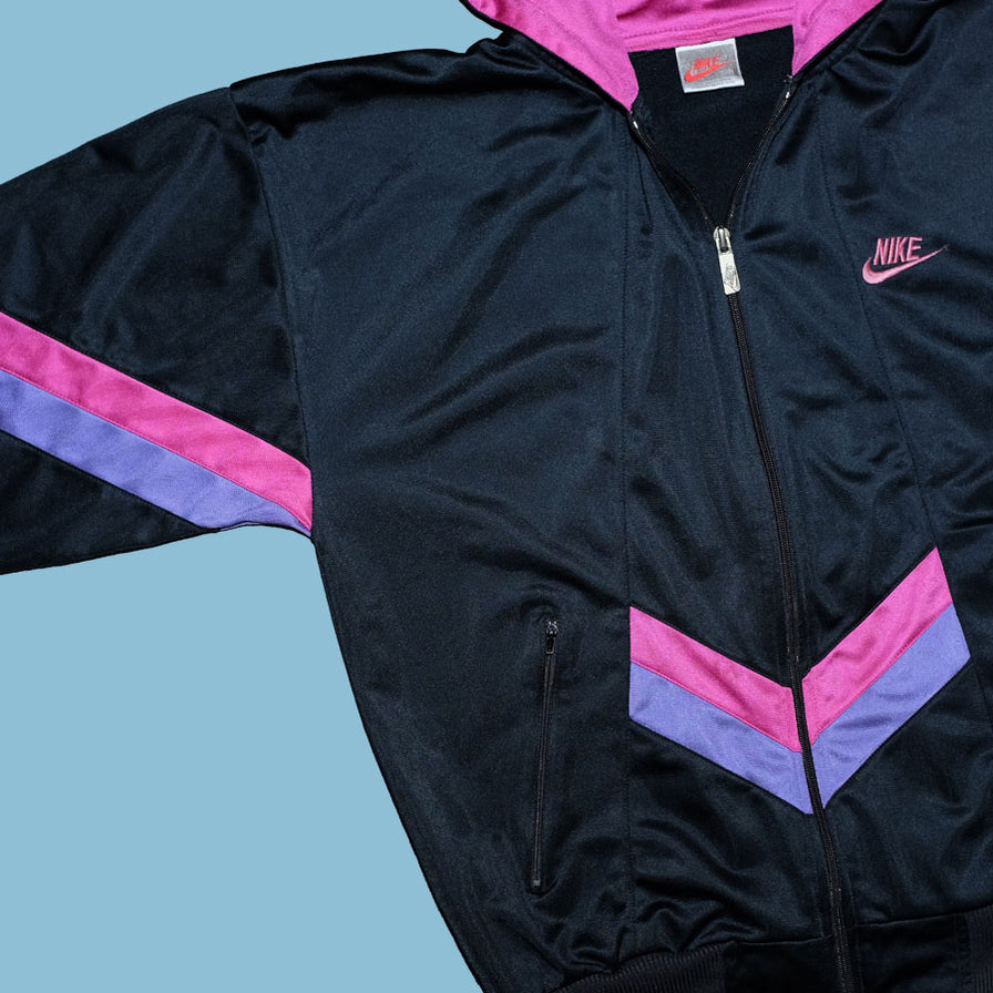 Vintage Nike Hooded Track Jacket Medium