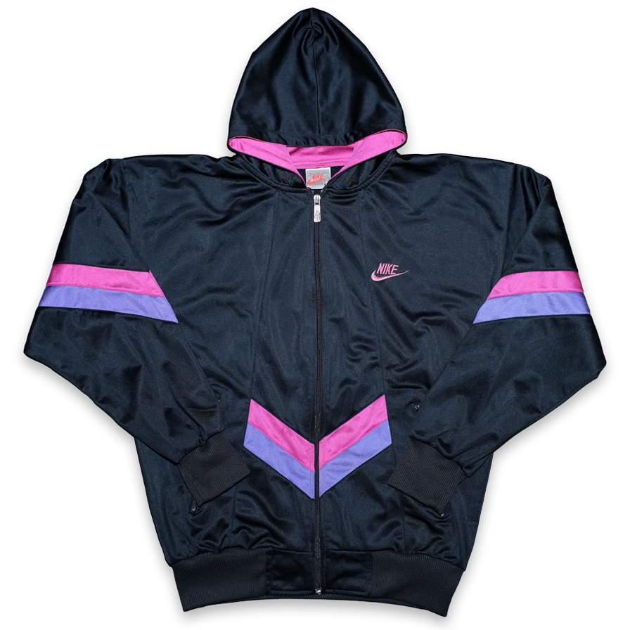Vintage Nike Hooded Track Jacket Medium