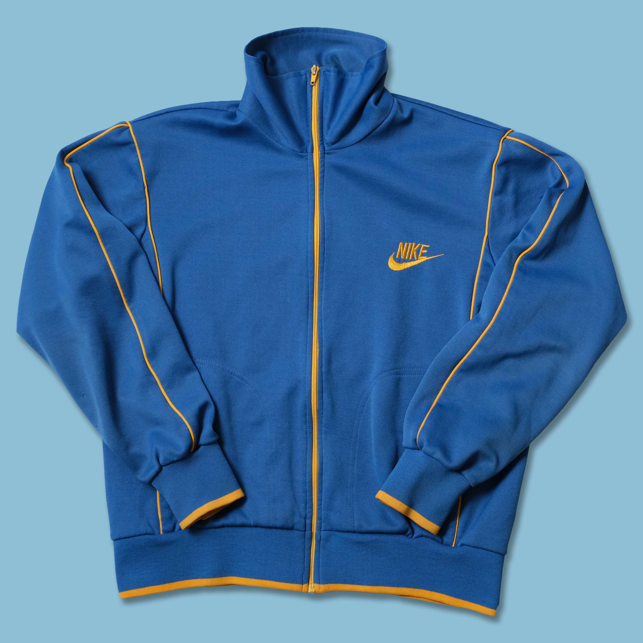 Vintage OG 70s Nike Swoosh White Label Track Jacket M Taiwan