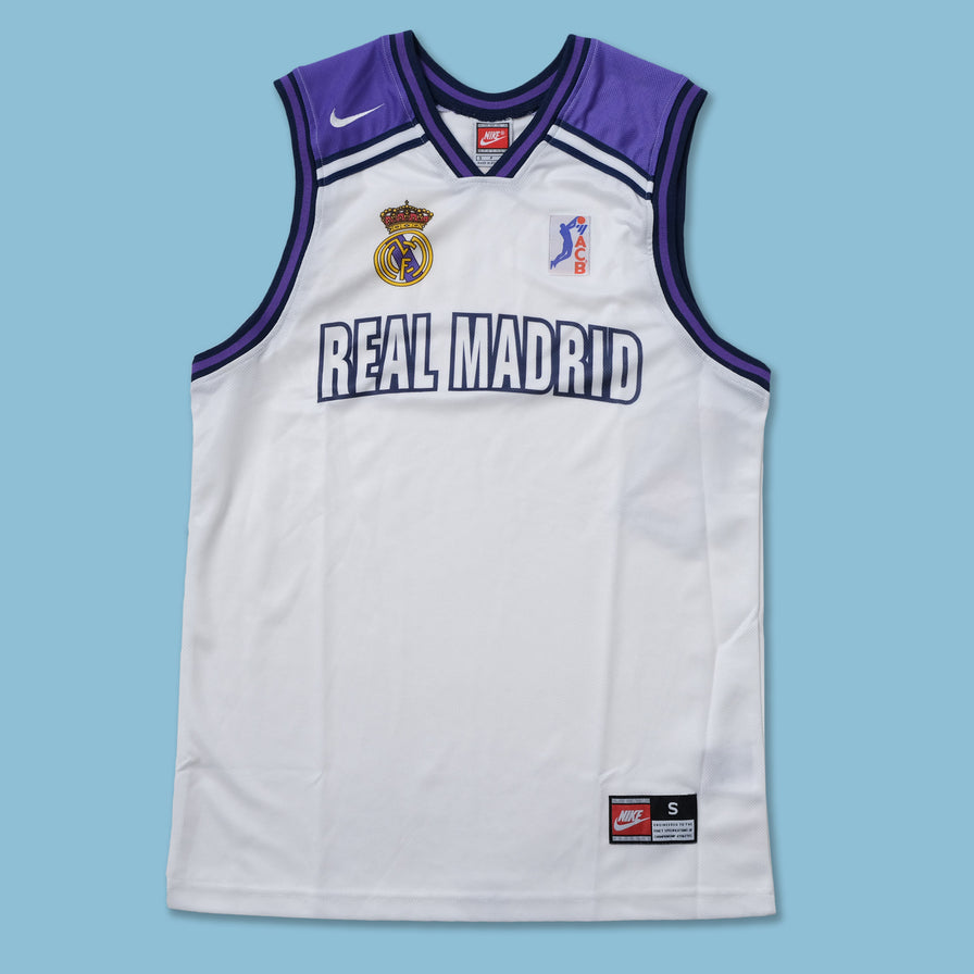 Clancy invierno ayudante Vintage Deadstock Nike Real Madrid Basketball Jersey Small | Double Double  Vintage