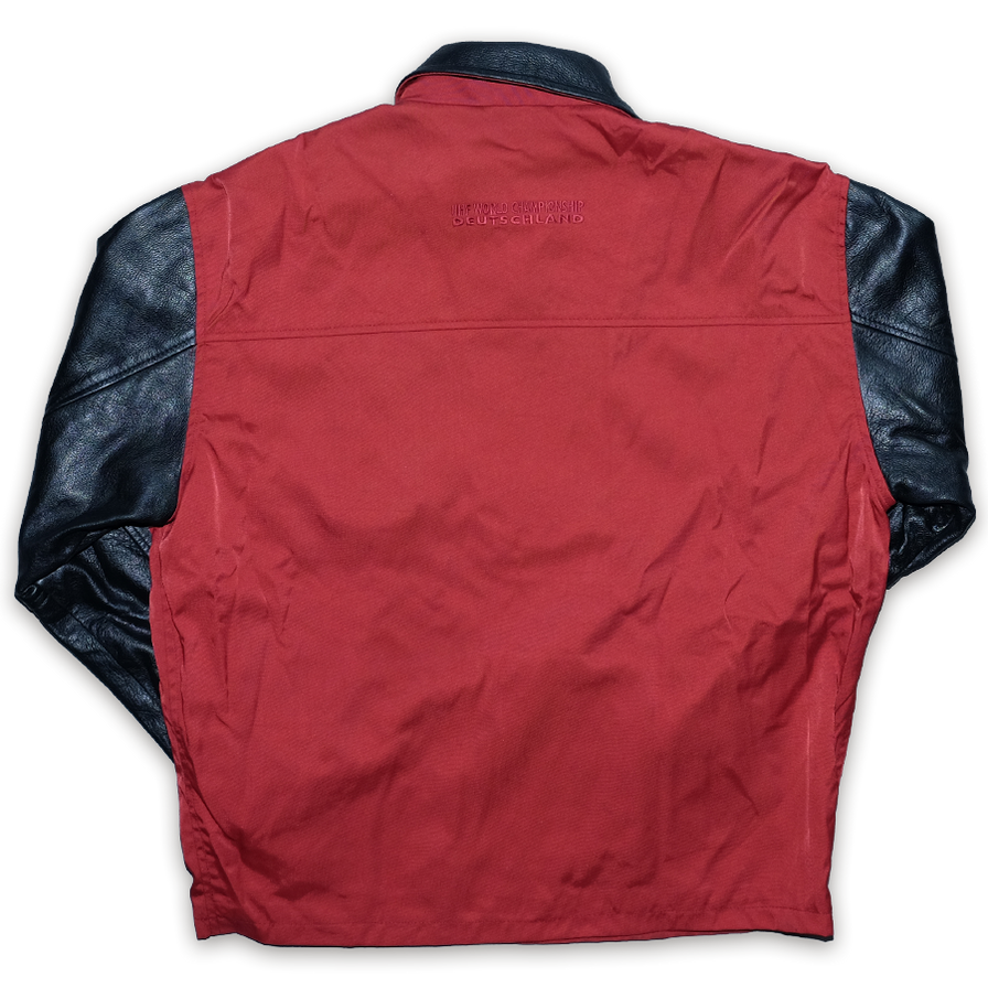 Rare Vintage Nike Leather Coach Jacket XLarge - Double Double Vintage