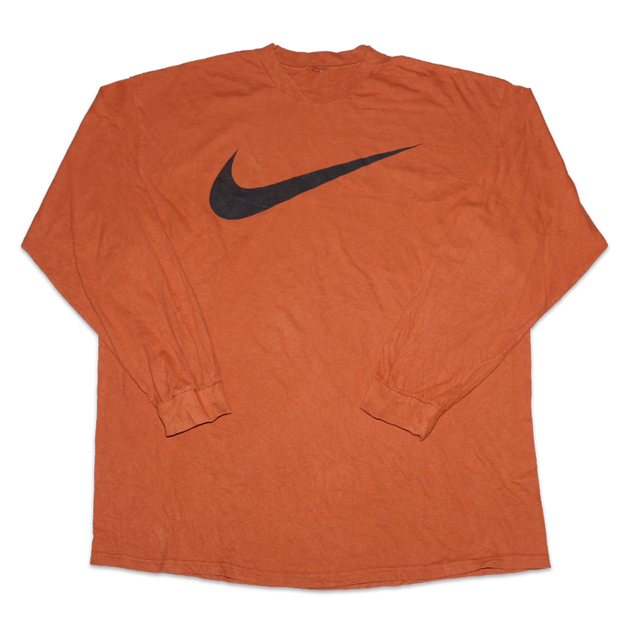Vintage Nike Swoosh Longsleeve XLarge - Double Double Vintage