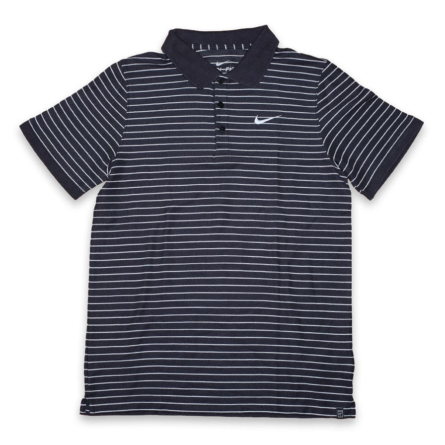 Nike Striped Polo Shirt Small - Double Double Vintage