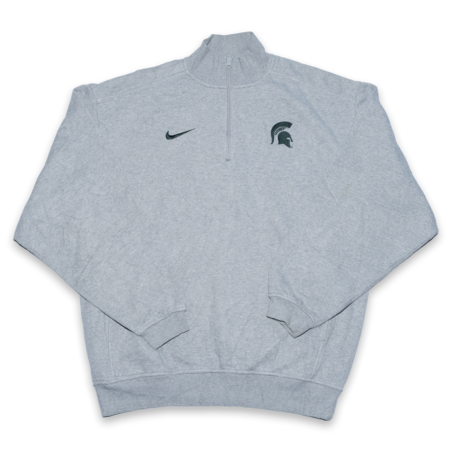 Nike Michigan State Trojans Q-Zip Sweater Large