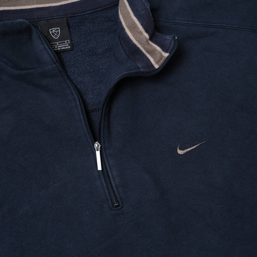 Vintage Nike Mini Swoosh Q-Zip Sweater Large / XLarge