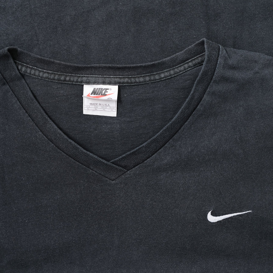 Vintage Nike Mini Swoosh V-Neck T-Shirt XLarge