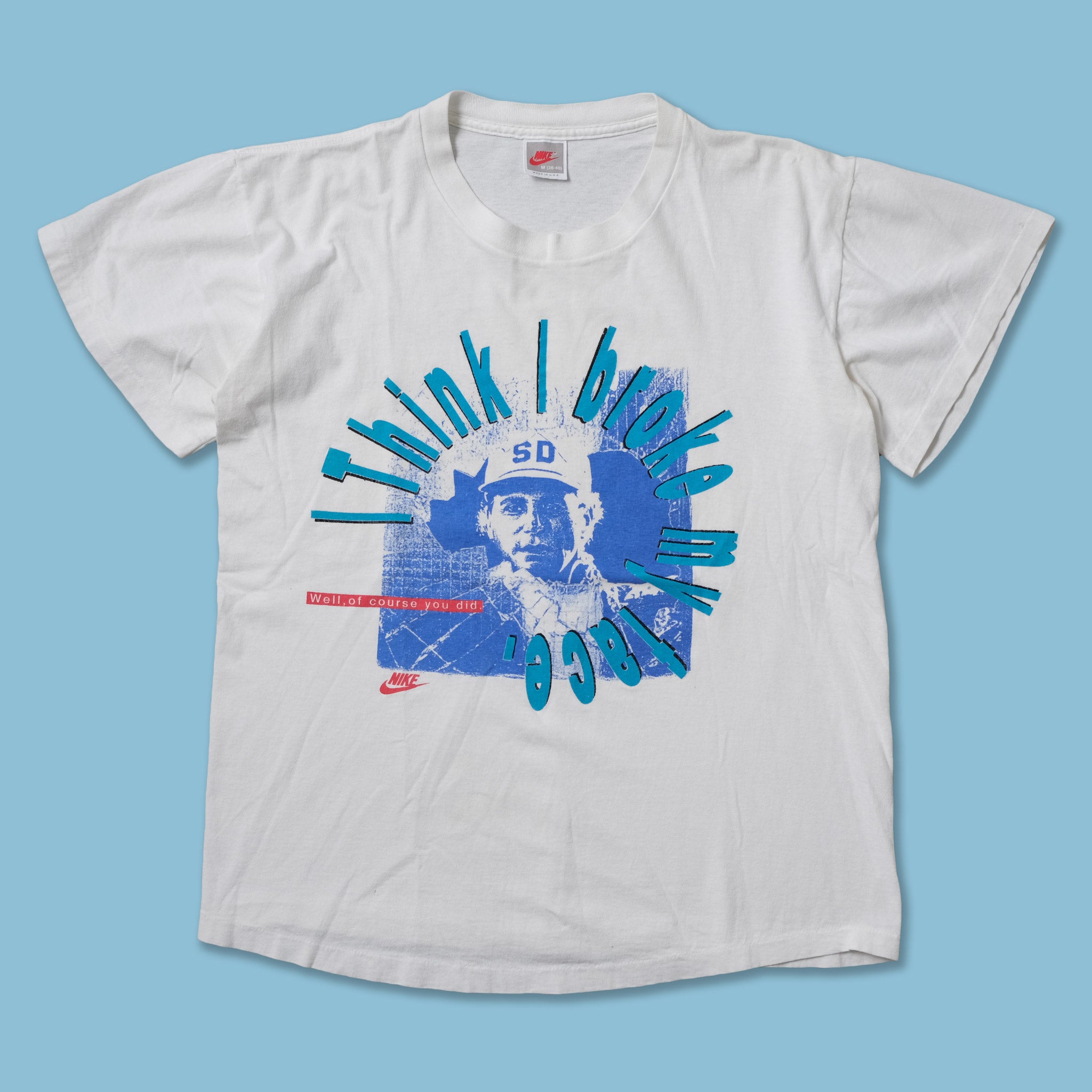 Vintage 1990 Nike Dave Osborne T-Shirt Medium Double Double Vintage