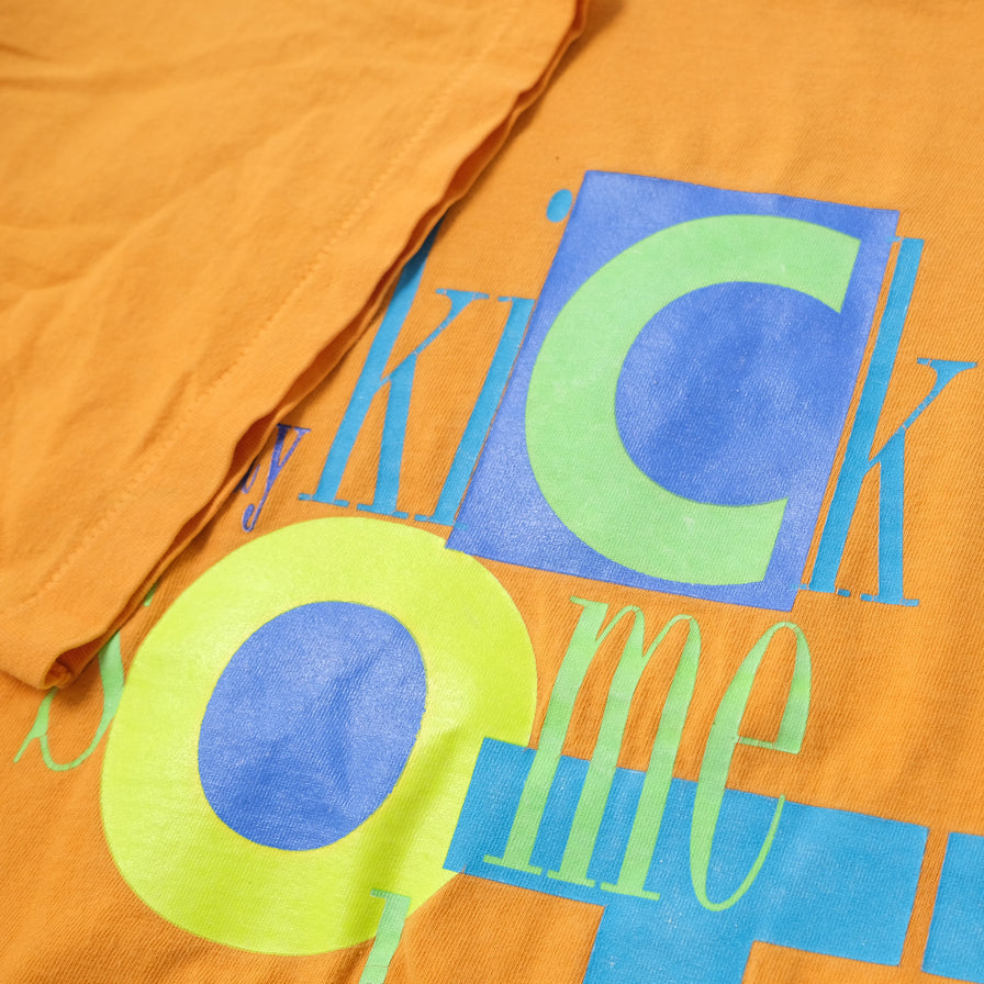 Vintage Nike Kick Some Butt Crop Top Large